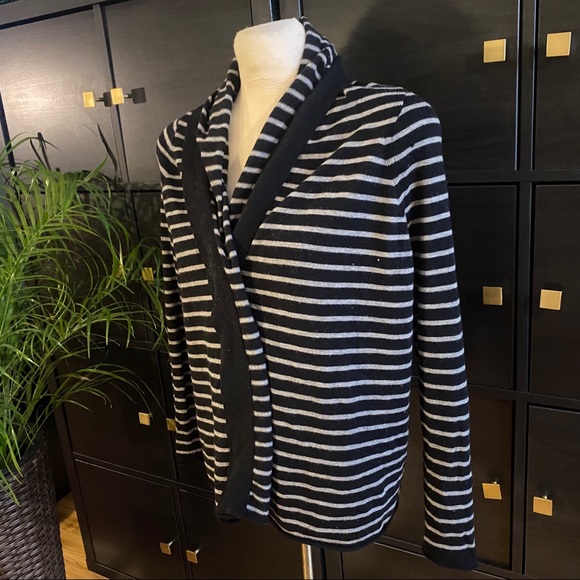 JOIE black and white striped cardigan - Picture 3 of 7